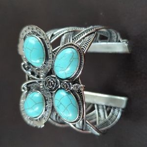 Turquoise Butterfly Cuff Bracelet